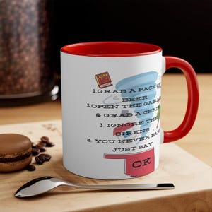 Caneca colorida com detalhes - Xícara de café divertida e original, presente para amigos, decoração para casa, amantes de café, design exclusivo