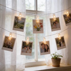 Photo Clip String Lights – 3M 20 LED Fairy Lights with Clips for Photos, Polaroid, Dorm Room Decor, Bedroom Aesthetic, Gift for Her