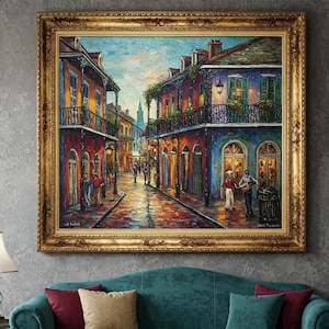 New Orleans Wall Art, French Quarter Art - Vibrant New Orleans Wall Print