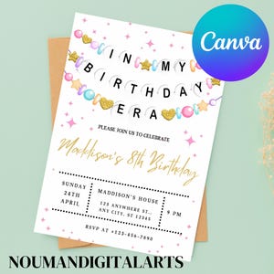 Taylor Birthday Invitation, Editable TS Birthday Party Invite, In My Birthday Era, Era Party, Taylor Birthday Decor, Digital Printable