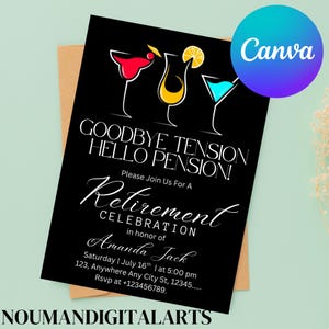 Retirement Invitation, Retirement Party Invitation, Retirement Invitation Instant Download, Retirement Woman Invite, Invitation Templates