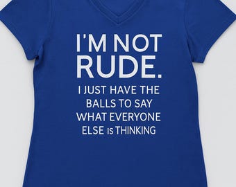 NO SOY GROSERO, solo tengo el coraje de decirlo, camiseta de cuello en V de algodón. Regalo novedoso de camiseta con sarcasmo.