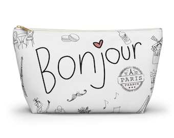 Bonjour Paris Makeup Bag: Chic Travel Organizer