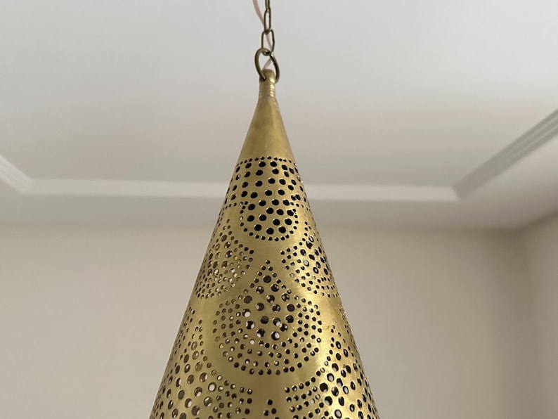moroccan pendant, brass pendant light, ceiling lamp, boho lighting decor, lantern lamp, moroccan chandelier, handmade brass lamp, lighting, oriental pendant, bohemian ceiling, etched brass light, warm ambient lamp, luxury home light