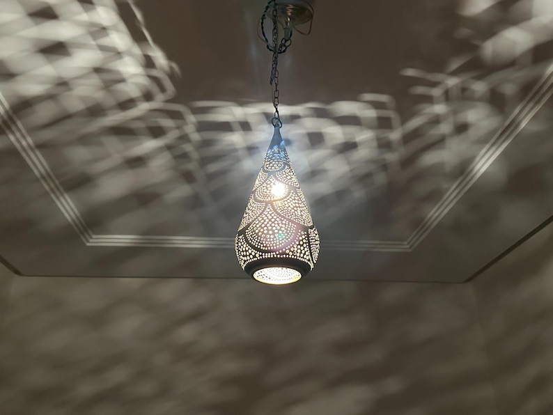 moroccan pendant, brass pendant light, ceiling lamp, boho lighting decor, lantern lamp, moroccan chandelier, handmade brass lamp, lighting, oriental pendant, bohemian ceiling, etched brass light, warm ambient lamp, luxury home light