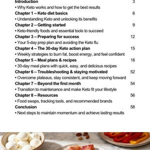 30-Day Keto Meal Plan: Easy Recipes, Weight Loss, Beginners and Busy Lifestyle (PDF) image 2