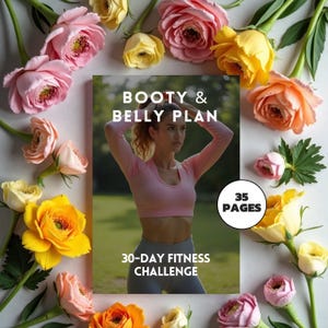 30-Day Booty and Belly Fitness Challenge: Home Workout Plan (eBook PDF)
