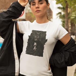 Kitsune T-Shirt | Japanese Fox Spirit Tee | Dark Fantasy, Mythology, Edgy Streetwear, Alt Clothing image 8