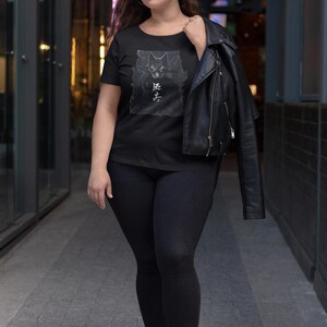 Kitsune T-Shirt | Japanese Fox Spirit Tee | Dark Fantasy, Mythology, Edgy Streetwear, Alt Clothing image 2
