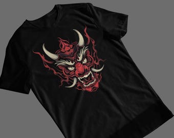 Onimasker T-shirt | T-shirt Japanse demon, Yokai Streetwear
