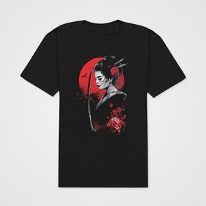 Geisha Katana T-Shirt: Japanese Samurai Streetwear