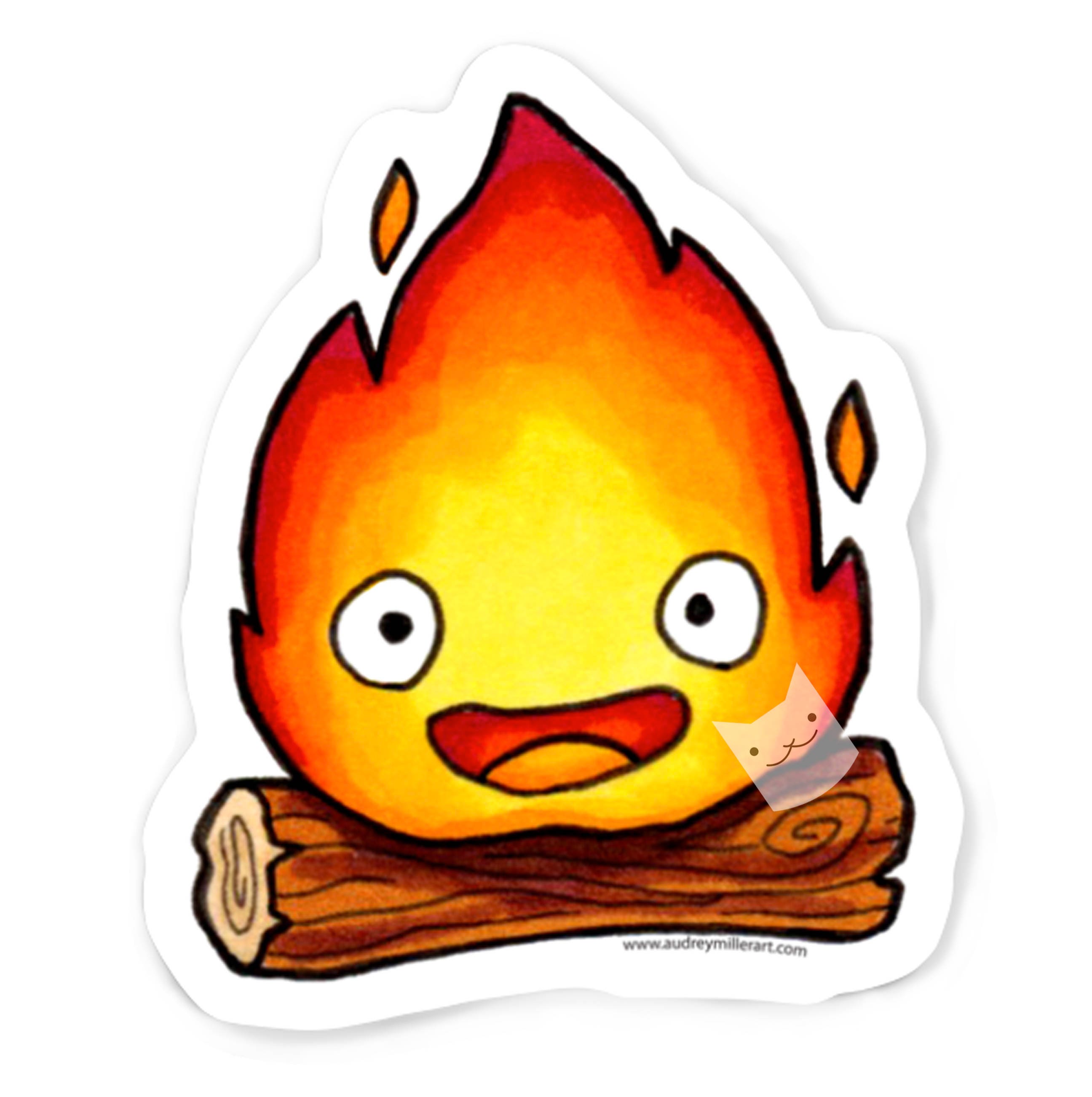 Calcifer Howl's Moving Castle Sticker Die Cut Vinyl Etsy