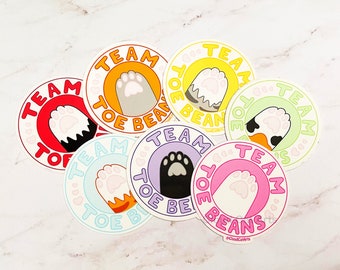 Team Toe Beans - Matte Vinyl Sticker