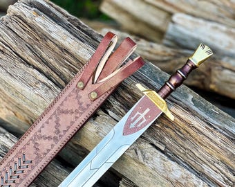 Percy Jackson Sword Replica – Riptide Metal Sword – Cosplay Prop, Collectible Gift, Greek Mythology Fan Merchandise, Gift for him, Christmas