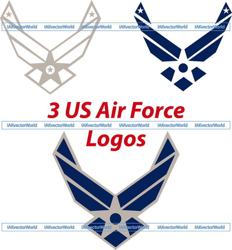 Usaf Header 3 US Air Force Logo SVG | Military Wings Emblem Vector | Airforce ...