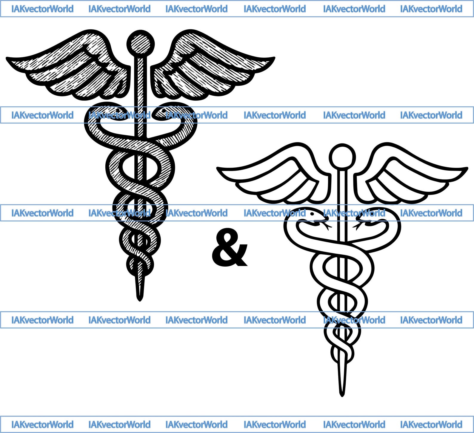 Caduceus Medical Symbol SVG Bundle | Doctor Nurse EMT Clipart for ...