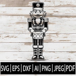 Nötknäppare soldat med trumma SVG | Leksakssoldat trummis | Julnötknäppare Clipart för Cricut Sub Laser CNC | Svg Png Jpg Dxf Pdf Ai Eps