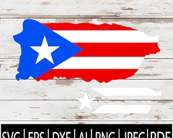Puerto Rico Flag SVG | Boricua Flag design Clipart for Cricut Sublimation Laser CNC | Svg Eps Png Dxf Jpg Pdf Ai Download