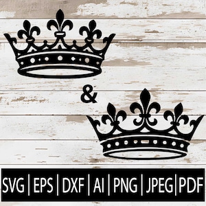 Princess Tiara Royal Crown SVG Bundle | Crown Clipart for Cricut, Silhouette, Sublimation & Laser CNC | Svg Eps Png Dxf Jpg Pdf Ai Download