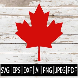 Canadian Flag Maple leaf SVG | Maple leaf design Logo Vector for Cricut, Sublimation & Laser CNC | Svg Eps Png Jpg Dxf Pdf AI Files download