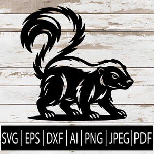 Skunk SVG | Cute or Funny Woodland Animal Clipart for Cricut, Sublimation & Laser CNC | Svg Dxf Ai Eps Pdf Png Jpg Download