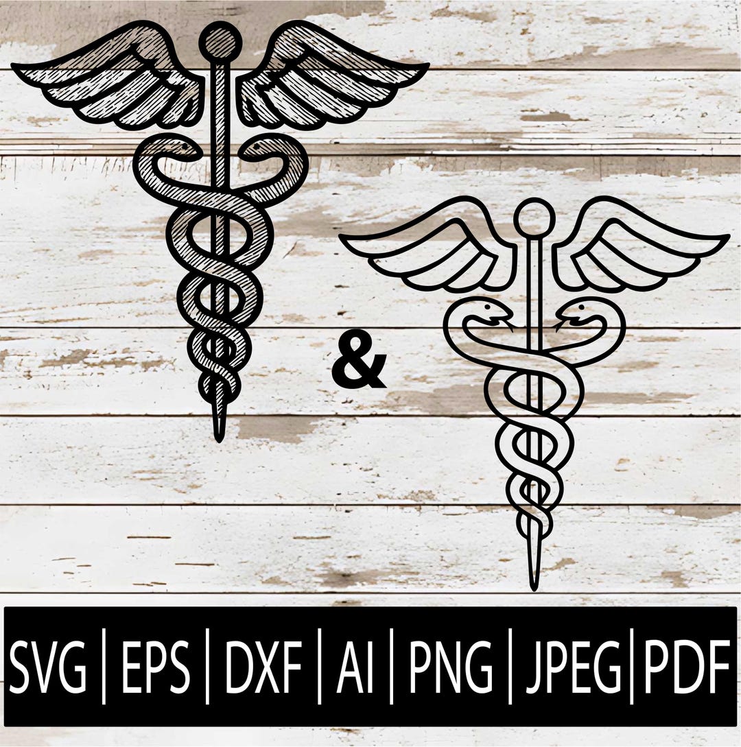 Caduceus Medical Symbol SVG Bundle | Doctor Nurse EMT Clipart for ...