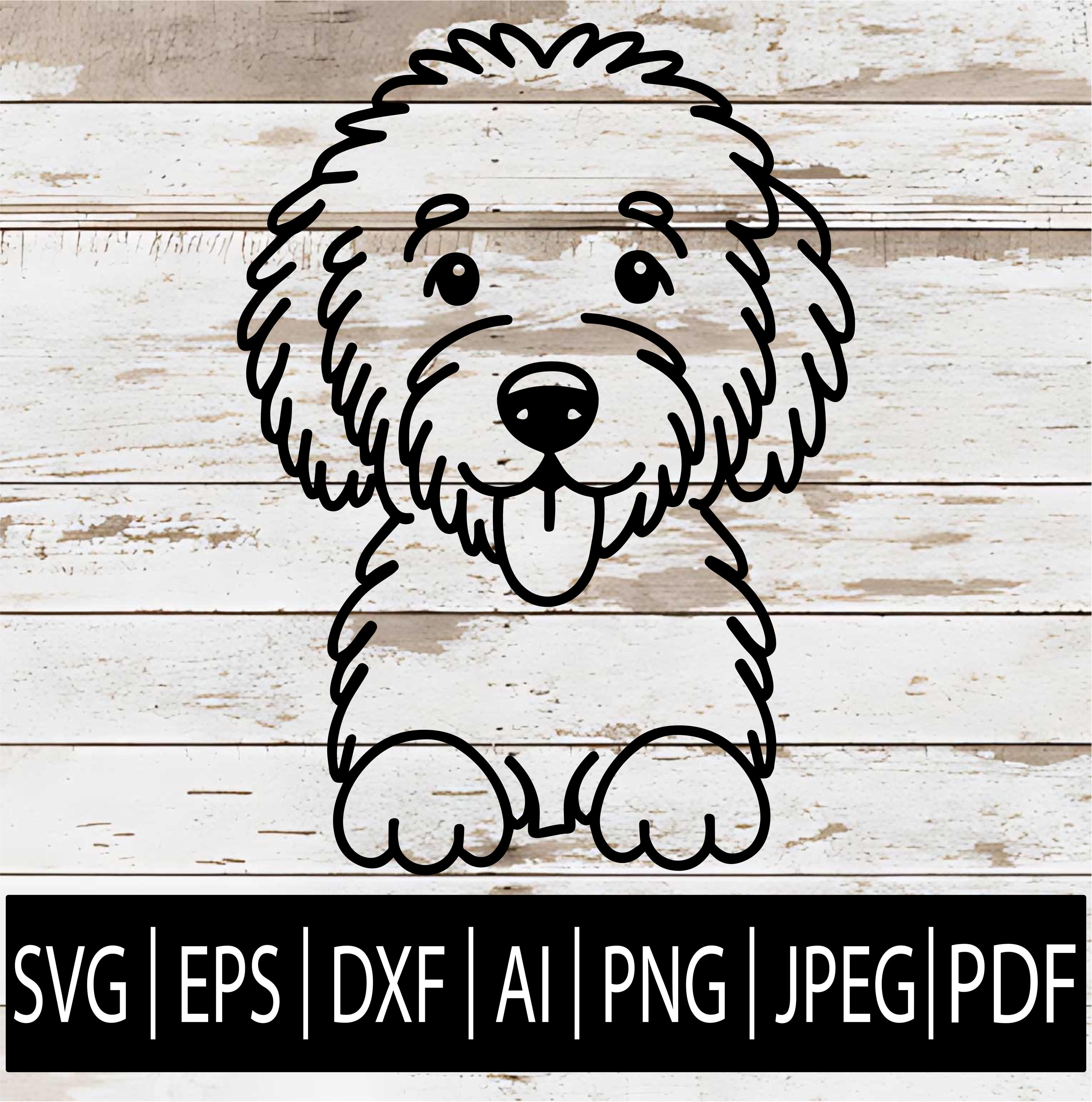 Goldendoodle Minimal Line Art SVG | Doodle Dog One Line Drawing ...