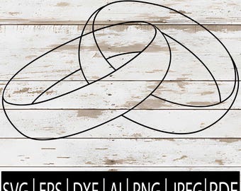 Wedding Rings SVG | Engagement Ring Clipart for Cricut Silhouette Sub Cnc | Bridal SVG Cut Files | Anniversary Couple Love Design Eps Dxf