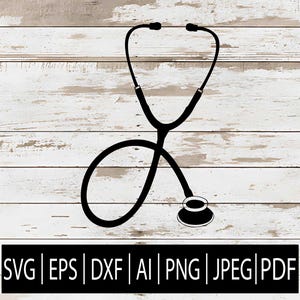 Stethoscope SVG | Medical SVG Cut File for Nurse & Doctor | Healthcare Cricut Design | Hospital Heart SVG | Nurse Svg Dxf Ai Eps Pdf Png Jpg