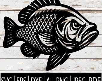 SVG de Robalo | Design para Pesca de Robalo | Silhueta de Peixe Esportivo para Adesivos, Cricut, Máquina a Laser e CNC | SVG, EPS, PNG, DXF, JPG, PDF e AI