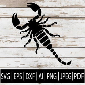 Scorpion Silhouette SVG | Tribal Scorpion Clipart for Cricut Laser, Sub, Cnc, Tattoos | Scorpio Zodiac SVG Cut File | Eps Dxf Png Jpd Pdf Ai
