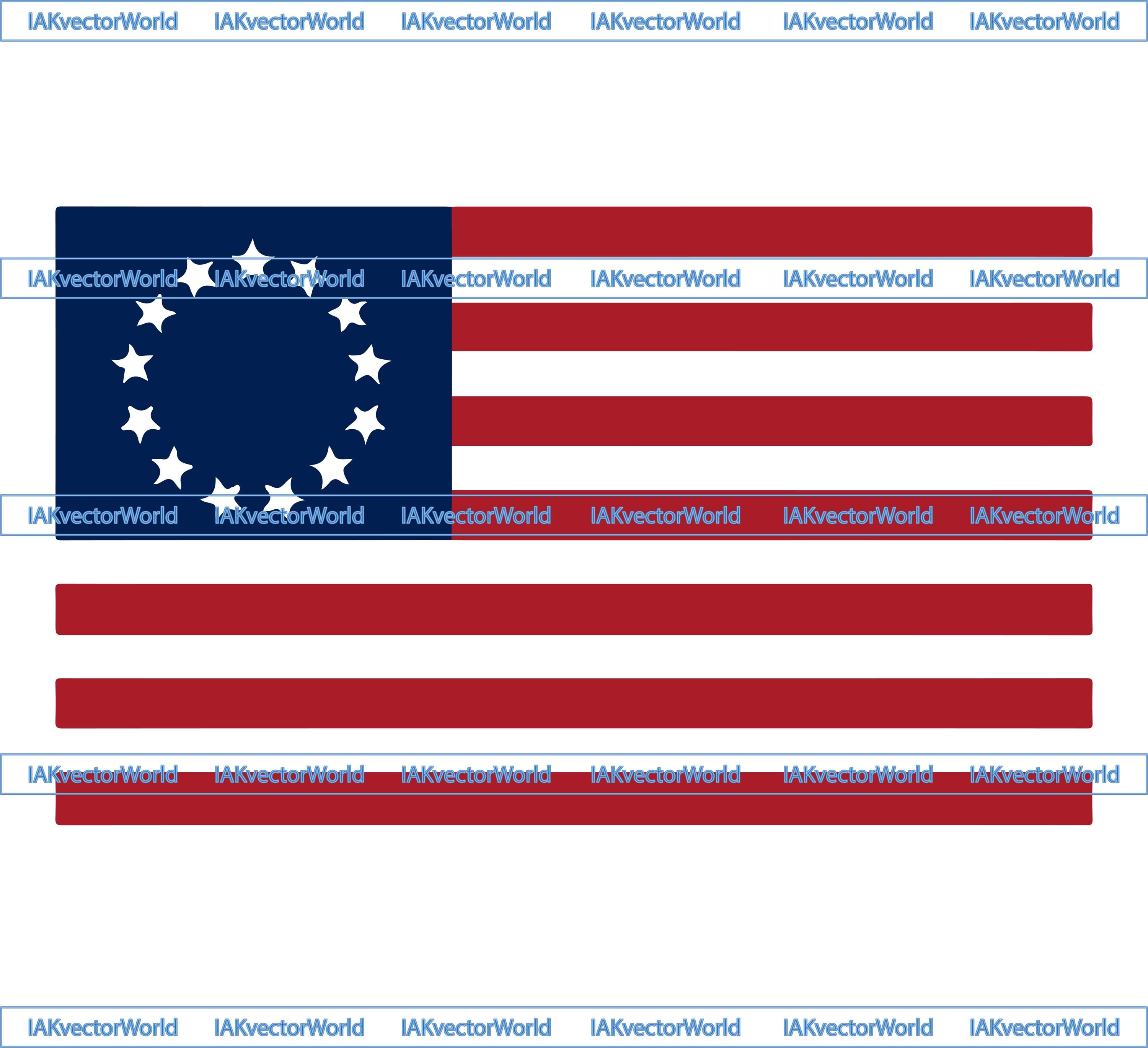 Colonial American Flag SVG | 1776 USA Flag Design | Betsy Ross Flag  Silhouette Clipart for Cricut Sub CNC Laser | Svg Eps Dxf Png Pdf Ai Jpg -  Etsy Israel, image size:3000x2739