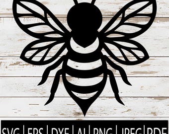 Contorno de Abelha em SVG | Conjunto de Silhuetas de Abelha e Zangão | Clipart de Abelha para Adesivos, Cricut, Máquina a Laser e CNC | SVG, EPS, PNG, DXF, JPG, PDF e AI