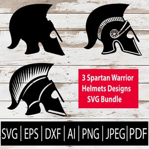 Spartan Helmet SVG Bundle | Warrior Helmet Clipart for Cricut Laser Sub Cnc | Greek Gladiator Designs SVG Cut Files | Eps Png Jpg Dxf Pdf Ai