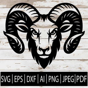 Aries Ram Head SVG | Zodiac Astrology Clipart for Cricut, Silhouette, Laser, Sublimation CNC | Svg Dxf Ai Eps Pdf Png Jpg Digital File