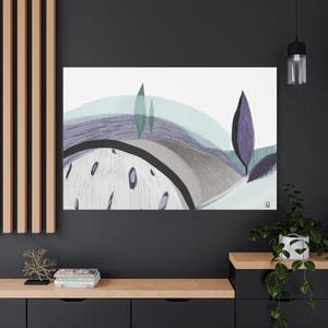 Stylish Matte Canvas Art Print, Modern Wall Decor, Abstract Landscape Artwork, Home Aesthetic, Gallery Wall