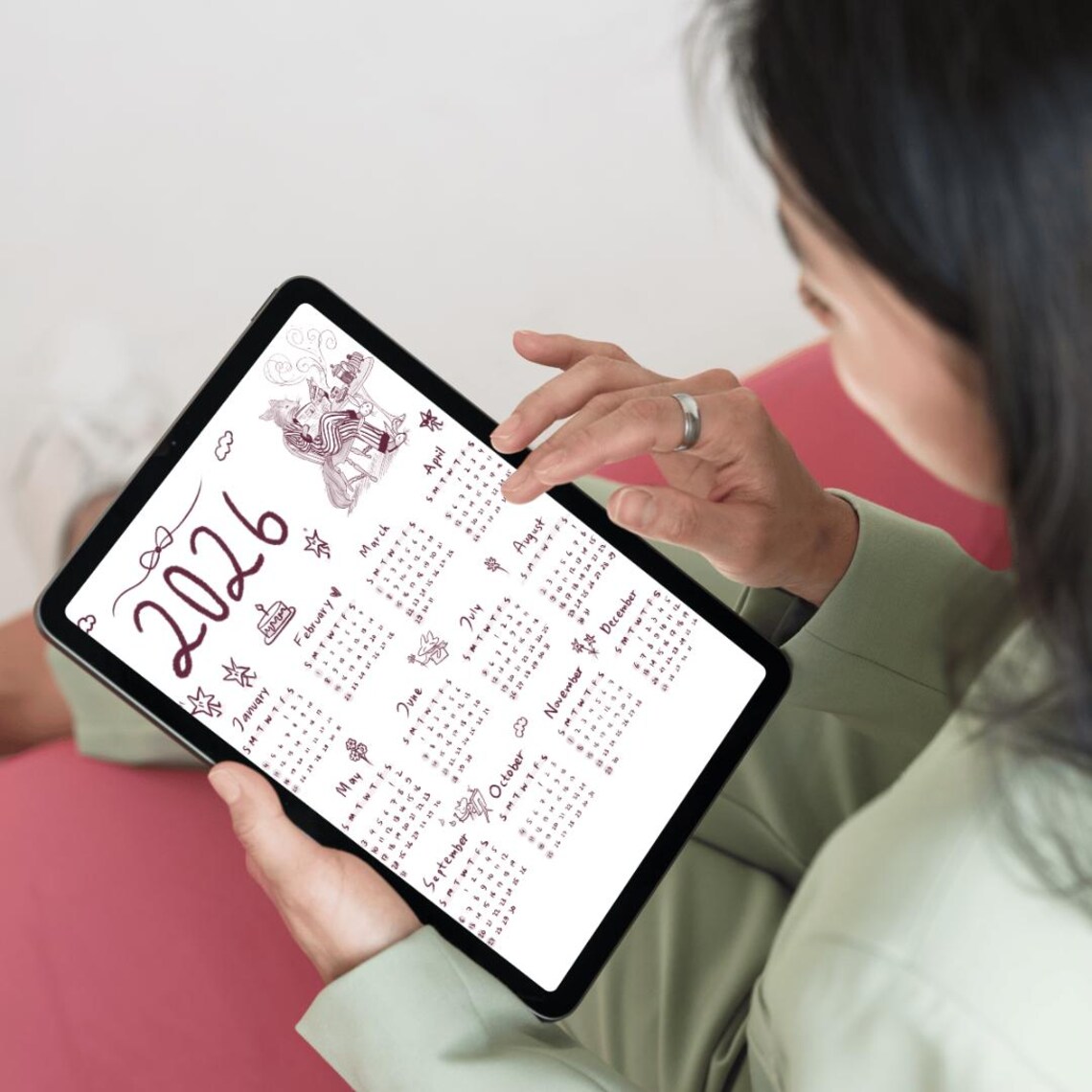 2026 Hand Drawn Calendar | Cute Aesthetic Printable Monthly Planner PDF ...