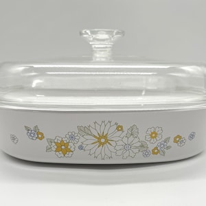 Vintage Corning Ware Floral Bouquet 2 1/2-Quart Casserole Dish, circa 1970s