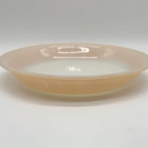 Vintage Anchor Hocking Fire-King Peach Luster Reversed Logo Pie Plate