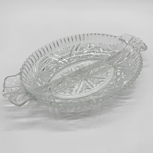 Vintage Anchor Hocking Stars & Bars Divided Serving Dish