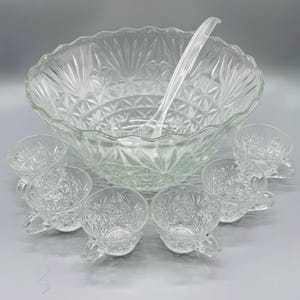 Punch Bowl Set Anchor Hocking Arlington - Etsy