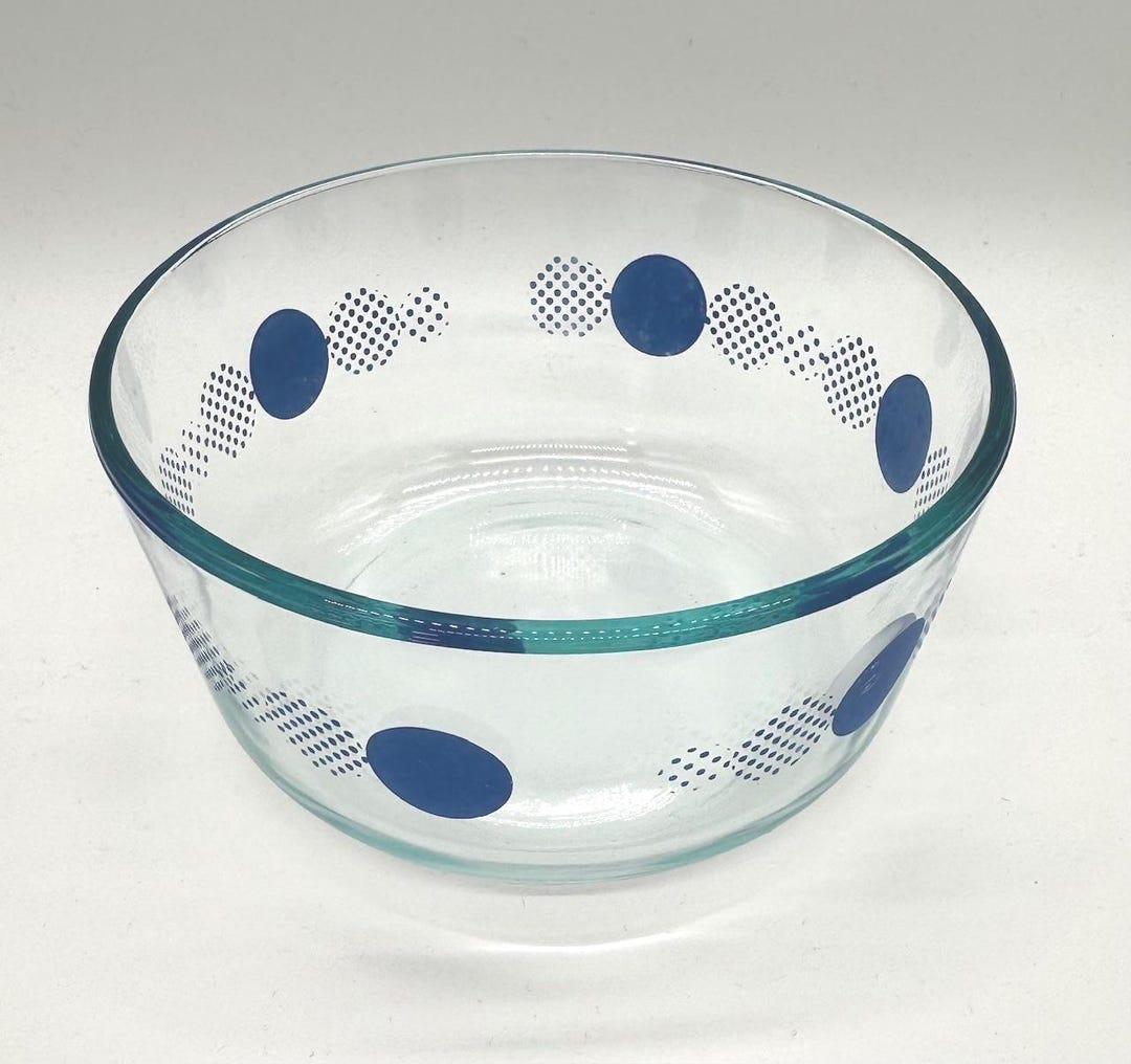 Pyrex Patterns Atomic Vintage Pyrex Atomic Dots Blue Bowl, 1-quart, Circa 1960s. - Etsy