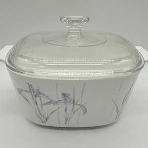 Vintage Corning Ware Shadow Iris 3-Quart Casserole Dish