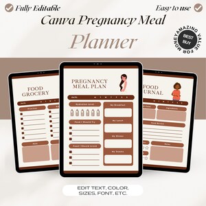 Pianificatore Pasti Gravidanza PDF: Diario Alimentare, Lista Spesa per Nutrizione Prenatale e Benessere Mamma, Regalo futura Mamma, neomamma