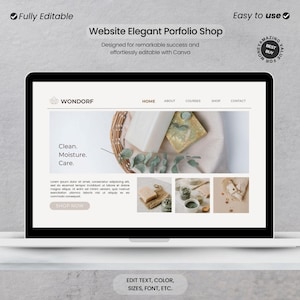 Website Portfolio Online Elegante Fai-da-Te in Canva - Design Sbalorditivo Senza Sforzo per I Tuoi Progetti!
