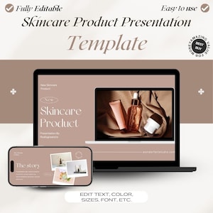 Template Presentazione SKINCARE Professionale: Vendi di Più con Design Impattanti! Design Senza Sforzo con CANVA per I Tuoi Progetti!