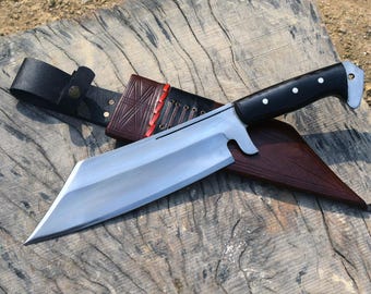 Handmade 11-inch Carbon Steel Kukri - Buffalo Horn Handle