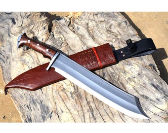 Handmade 15-Inches Mukti Kukri Machete: Full Tang Carbon Steel Blade