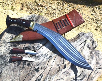 Handmade Nepalese/Gurkha Issue, traditional handmade khukuri-kukri knife-ready to ship-12.5" Bhojpure Full Tang Blade