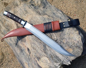 Machete de caza nepalés/largo hecho a mano kukri-kukuri-khukuri-listo para enviar-machete de 15 pulgadas de espiga completa